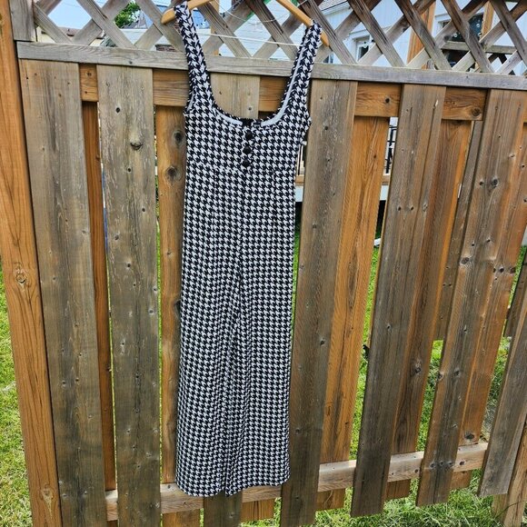 SHEIN Houndstooth Print Suspender Jumpsuit Women's Size XS - Picture 4 of 10